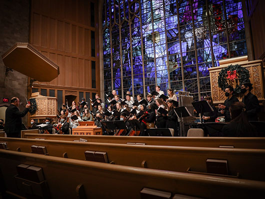 Bienen choirs and ensembles performing in Alice Millar Chapel