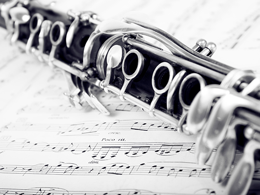 clarinet and sheet music