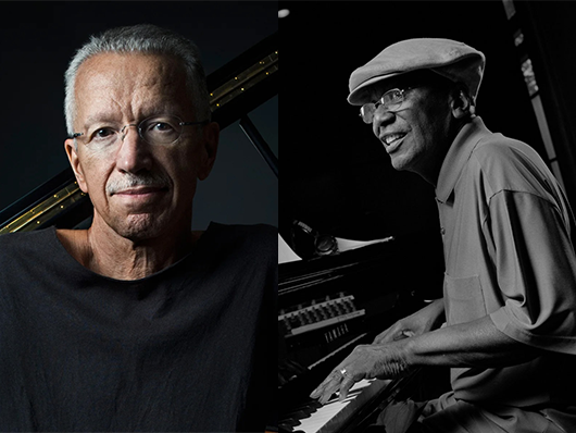 Keith Jarrett and Andrew Hill side by side in a photo collage.