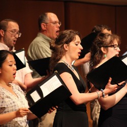 choir singers during baccalaureate