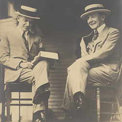 Charles Dawes, right, and Calvin Coolidge on the 1924 campaign trail