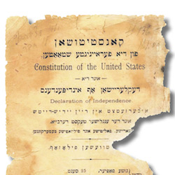 Yiddish translation  U.S. Constitution and Declaration of Independence