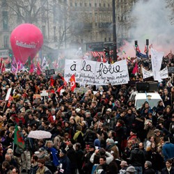 Image of French worker protest