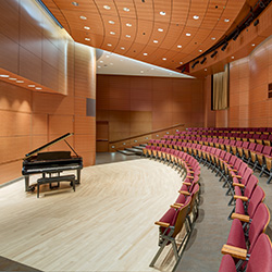 McClintock stage with piano