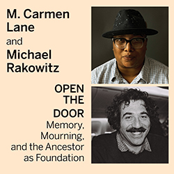 Graphic for talk by artists M. Carmen Lane and Michael Rakowitz 