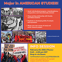 detail from flyer for American Studies major informational session