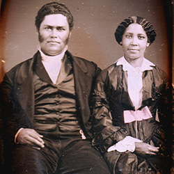 John and Mary Jones, pictured in the 1840s. (Courtesy of Wikimedia commons and Bruce Purnell.)