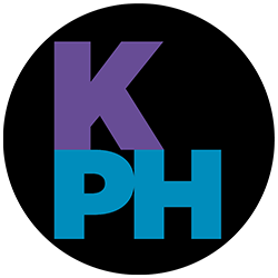 Letters K, P, and H in purple and teal on black circle; graphic for Kaplan Institute Public Humanities Research Workshop