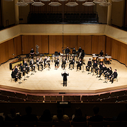 Brass musicians onstage