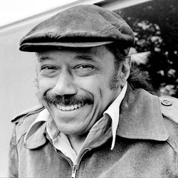 A black and white photo of musician Horace Silver