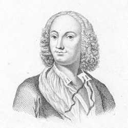 An engraving of the musician Vivaldi