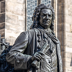 A statue of the composer Bach