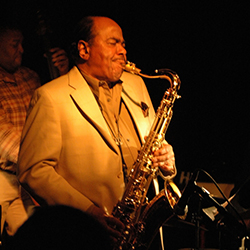 Benny Golson playing the saxophone