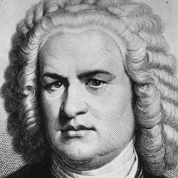 An engraving of the composer Bach