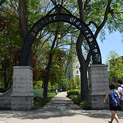 A photo of the Northwestern University arch