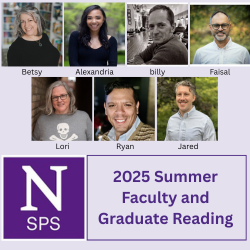 The seven readers of the 2025 Summer Faculty and Graduate Reading