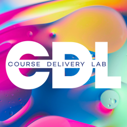 CDL in white text on a vibrantly colorful background reminiscent of a lava lamp, evoking dynamic experimentation.