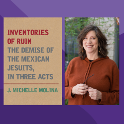 Photo of the book cover and the author