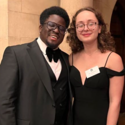 Two Northwestern Rhodes Scholars at Rhodes House in Oxford