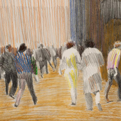 People walking.