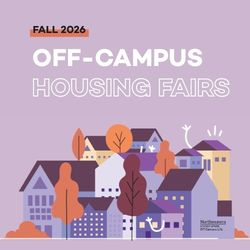 Image of houses and trees in fall colors, with title of "Fall 2026 Housing Fairs."